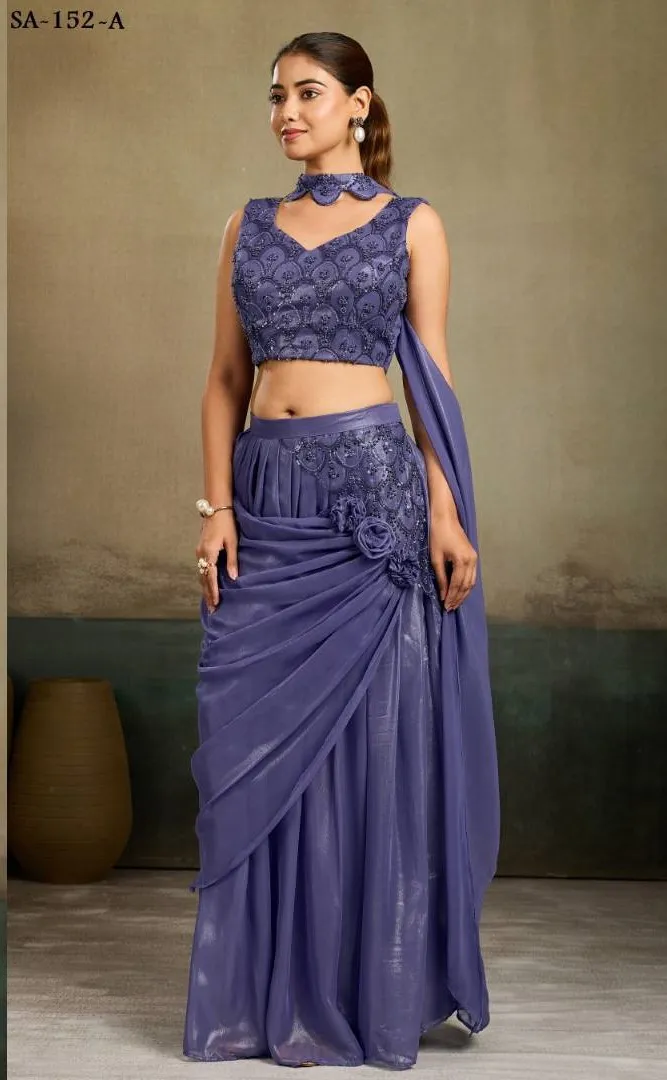 Woman's Indo-Western Drape Skirts