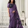 MAHOTSAV NORITA JACQUARD SATIN SILK SAREE WITH BEADS
