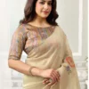 MAHOTSAV NORITA ORGANZA TISSUE SAREE WITH SWAROVSKI STONE