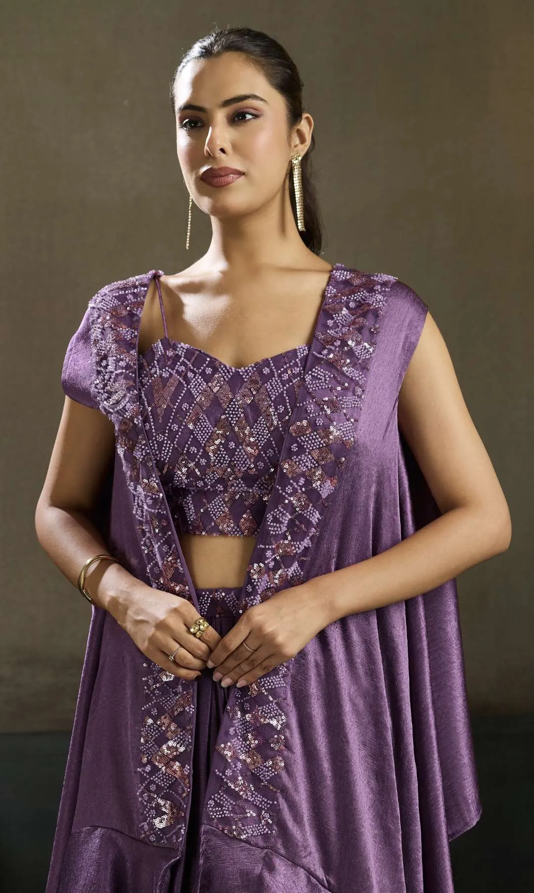 Woman’s Indo-Western Drape Skirts
