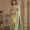 SAJODE RIDDHI Fancy Based Pure Fabric Green Designer Wear Saree