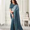 MAHOTSAV NORITA LUSTROUS SATIN SILK SAREE WITH DUAL SEQUINS EMBROIDERY