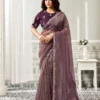 Woman's MAHOTSAV NORITA ORGANZA TISSUE SAREE WITH SWAROVSKI STONE