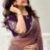 Woman's MAHOTSAV NORITA ORGANZA TISSUE SAREE WITH SWAROVSKI STONE