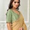 MAHOTSAV NORITA ORGANZA TISSUE SAREE WITH SWAROVSKI STONE