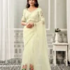 MAHOTSAV NORITA ORGANZA TISSUE SAREE WITH SWAROVSKI STONE