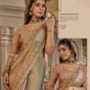 SAJODE- RIDDHI Dusty Rose Multi-Shade Border Embroidered Silk Saree