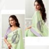 MAHOTSAV NORITA ORGANZA SATIN SAREE WITH SWAROVSKI STONE - Image 3
