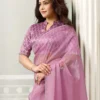 MAHOTSAV NORITA ORGANZA TISSUE SAREE WITH SWAROVSKI STONE