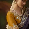 Woman's Royal Zari Sequins Shimmer Silk Saree in Violet