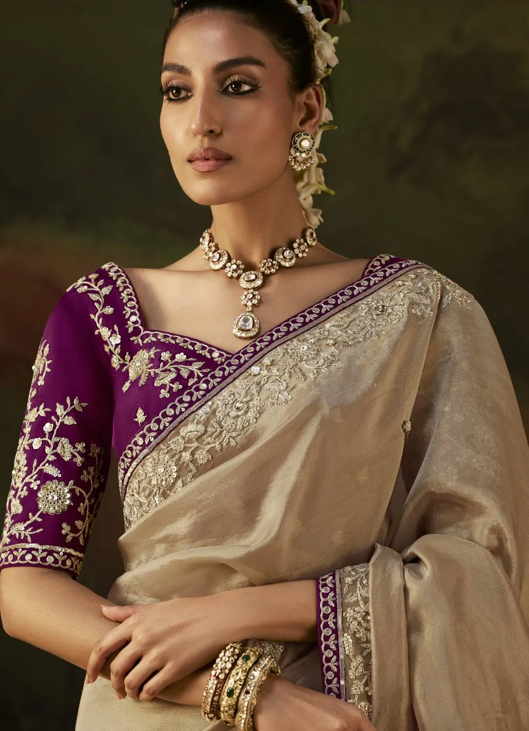 KIMORA GHARANA KS-5686 VISCOSE ZARI TISSUE DESIGNER WEDDING WEAR SAREES FOR WOMEN