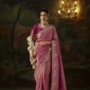 Kimora Gharana Viscose Zari Tissue Saree for woman