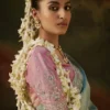 Kimora KS-5685 Powder Blue Shimmer Silk Designer Saree with Heavy Border