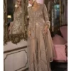 Beige Ivory Gold Sequin Embroidered Party Wear Suit for Wedding & Festive Wear