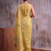 Mustard Color Smart Cotton Blend Fancy Woven Designer Saree for woman