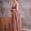 Pink Color Smart Cotton Blend Fancy Woven Designer Saree for woman