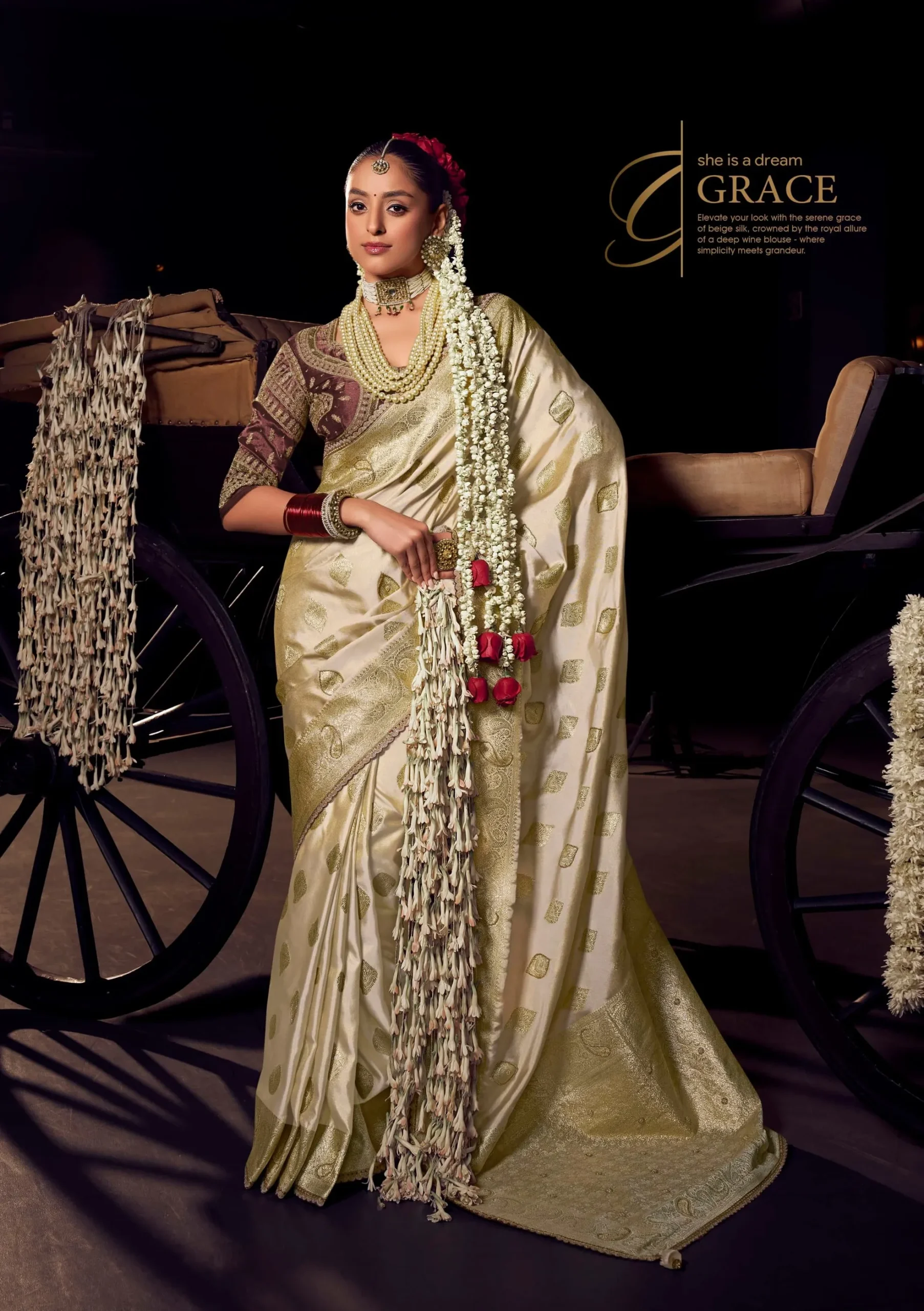 Woman’s Periwinkle Purple Viscose Tissue Silk Saree with Handcrafted Pallu and Embroidered Blouse