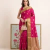 Devanshi Astita Silk Fabric With Traditional Contrast Elegant Border Saree For Woman