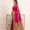Devanshi Astita Silk Fabric With Traditional Contrast Elegant Border Saree For Woman