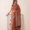 Devanshi Astita Silk Fabric With Traditional Contrast Elegant Border Saree For Woman
