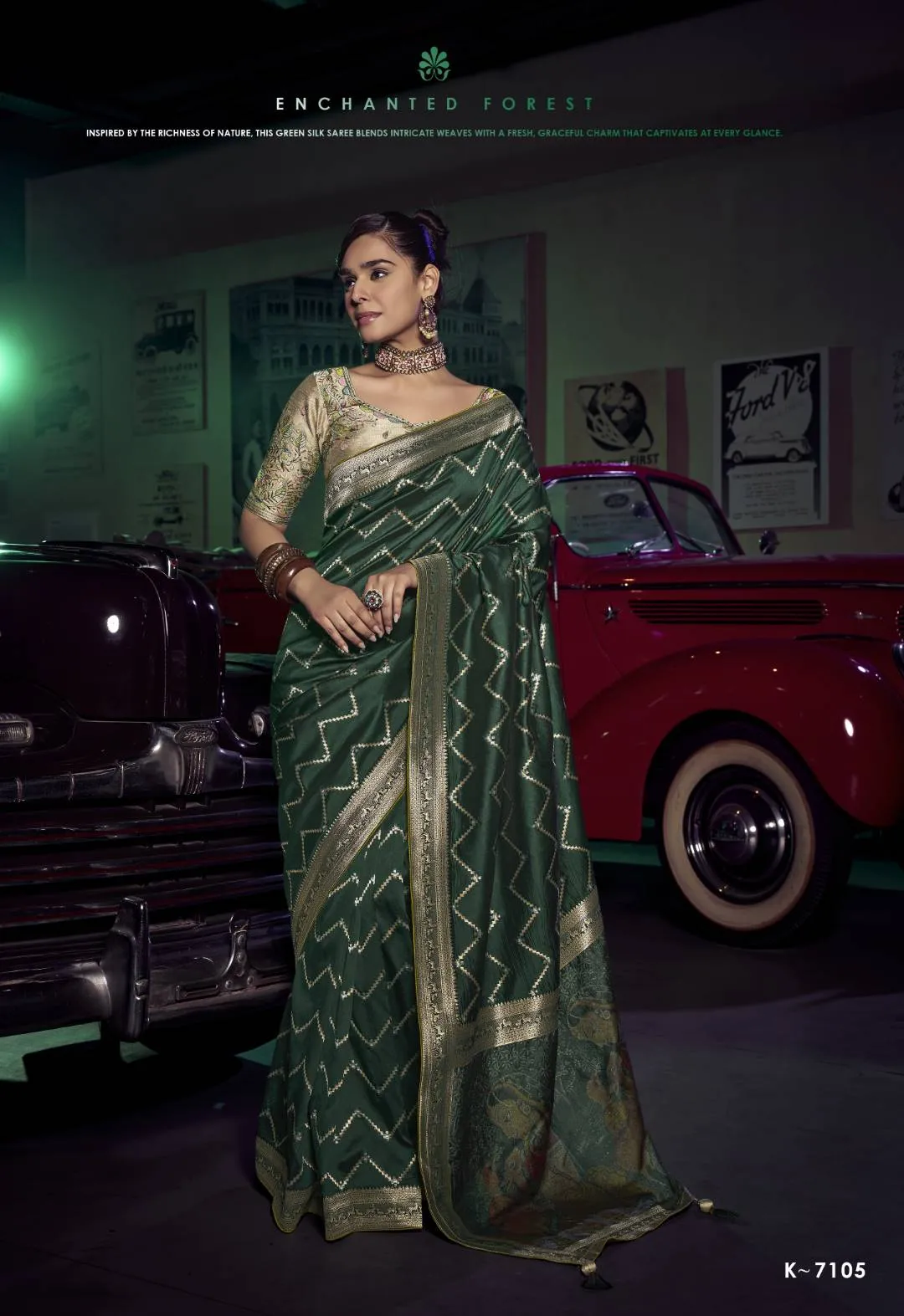 Kira Kavisha Viscose Silk Saree with 3D Woven Pallu Heavy