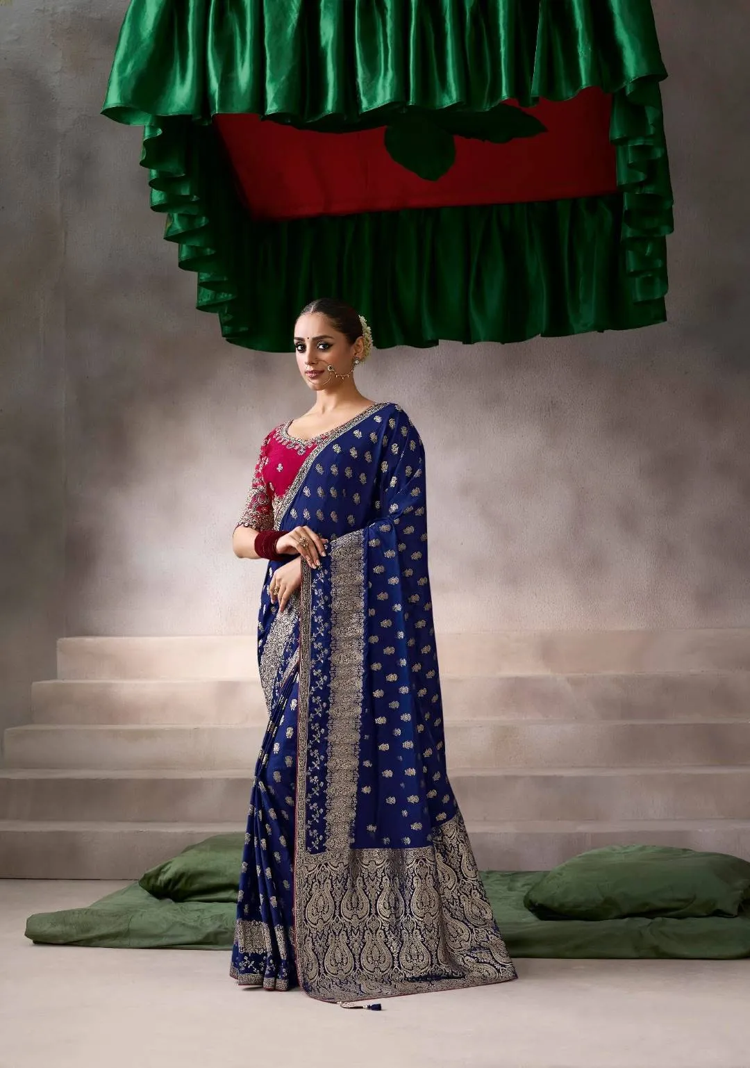Woman’s Kira Kamala Silk Premium Party Wear Designer Saree