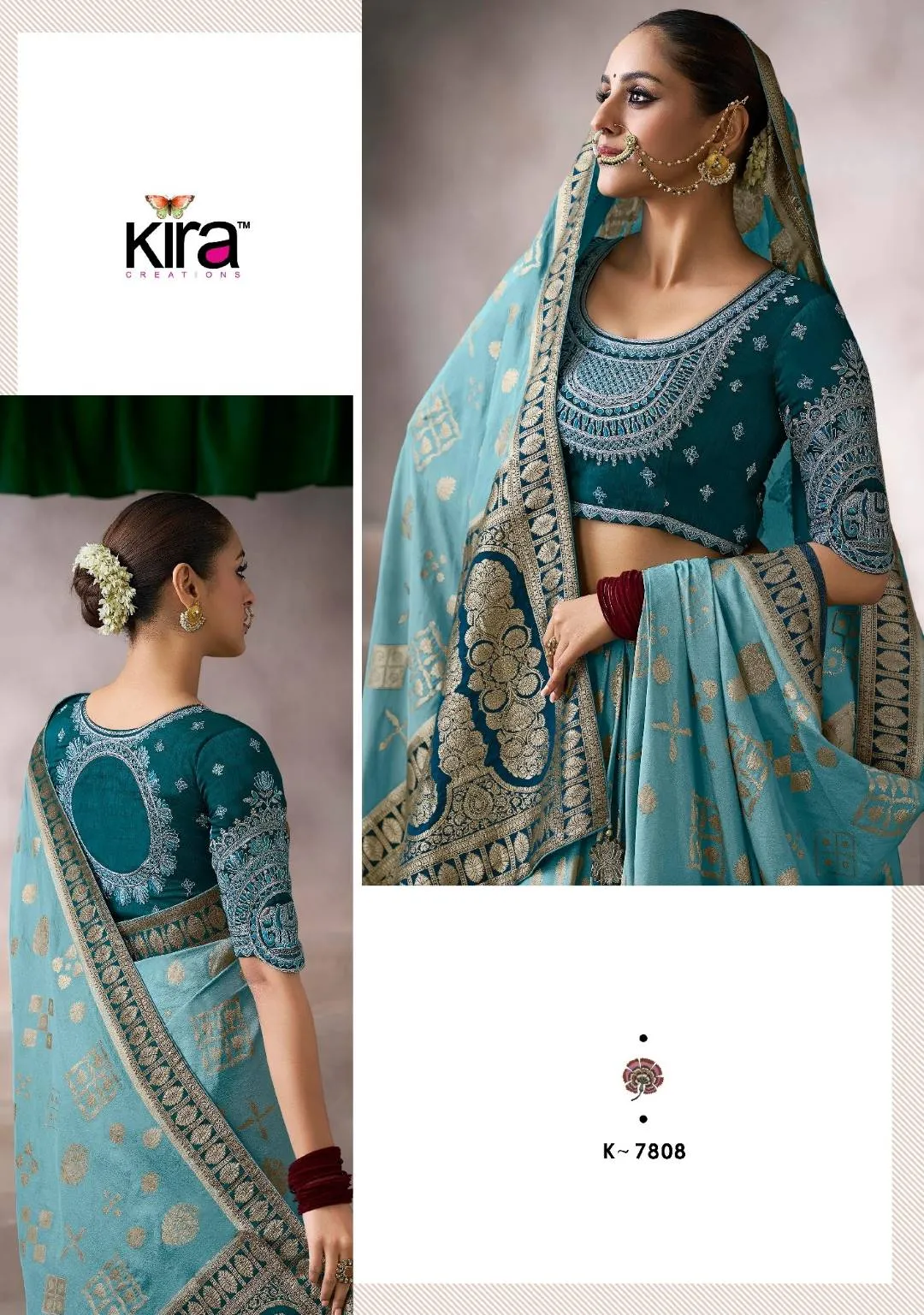 Woman’s Kira Kamala Silk Premium Party Wear Designer Saree