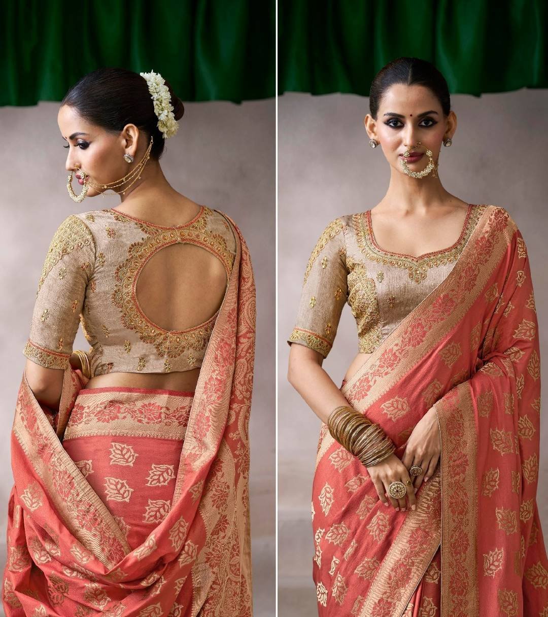 Woman’s Kira Kamala Silk Premium Party Wear Designer Saree - Image 3