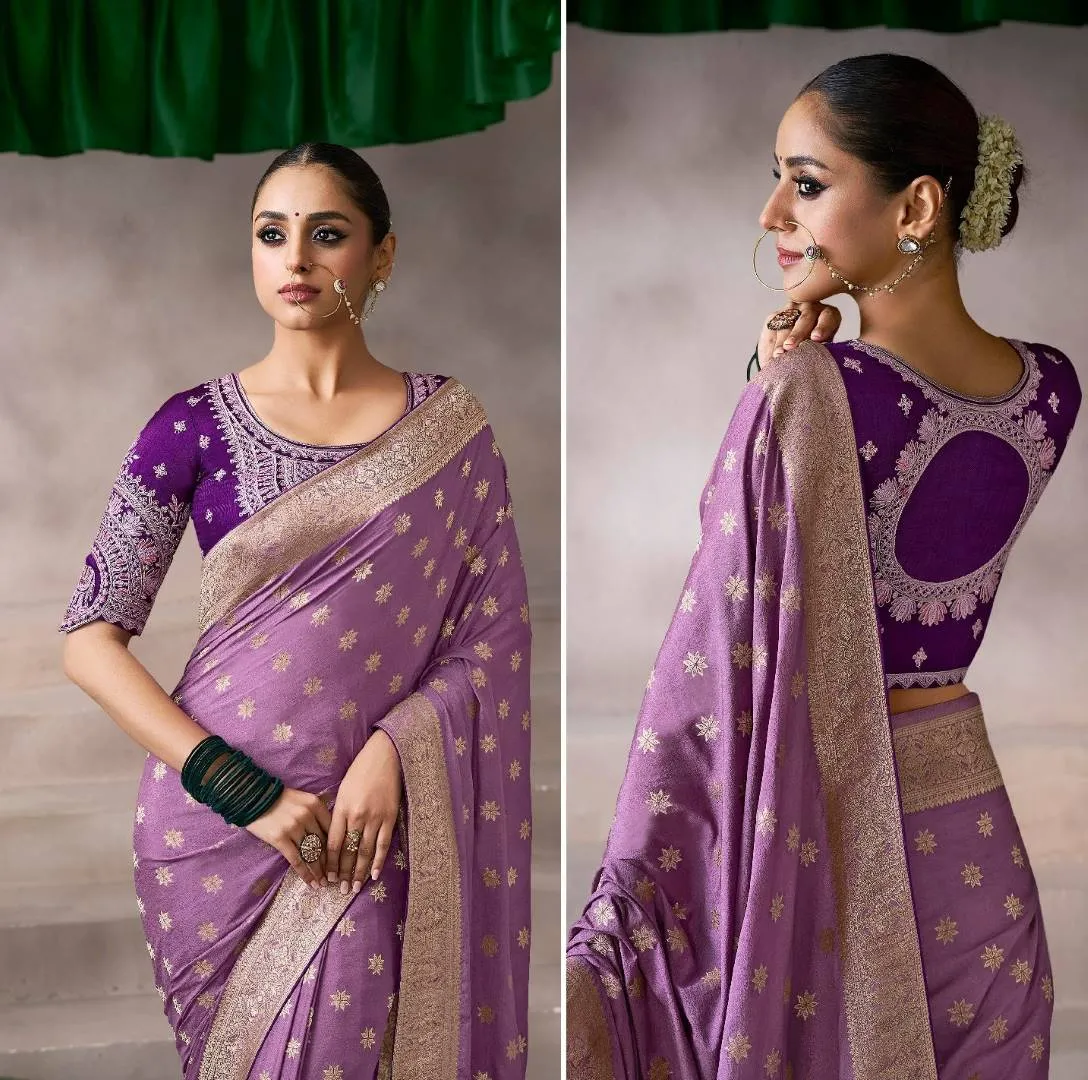 Woman’s Kira Kamala Silk Premium Party Wear Designer Saree
