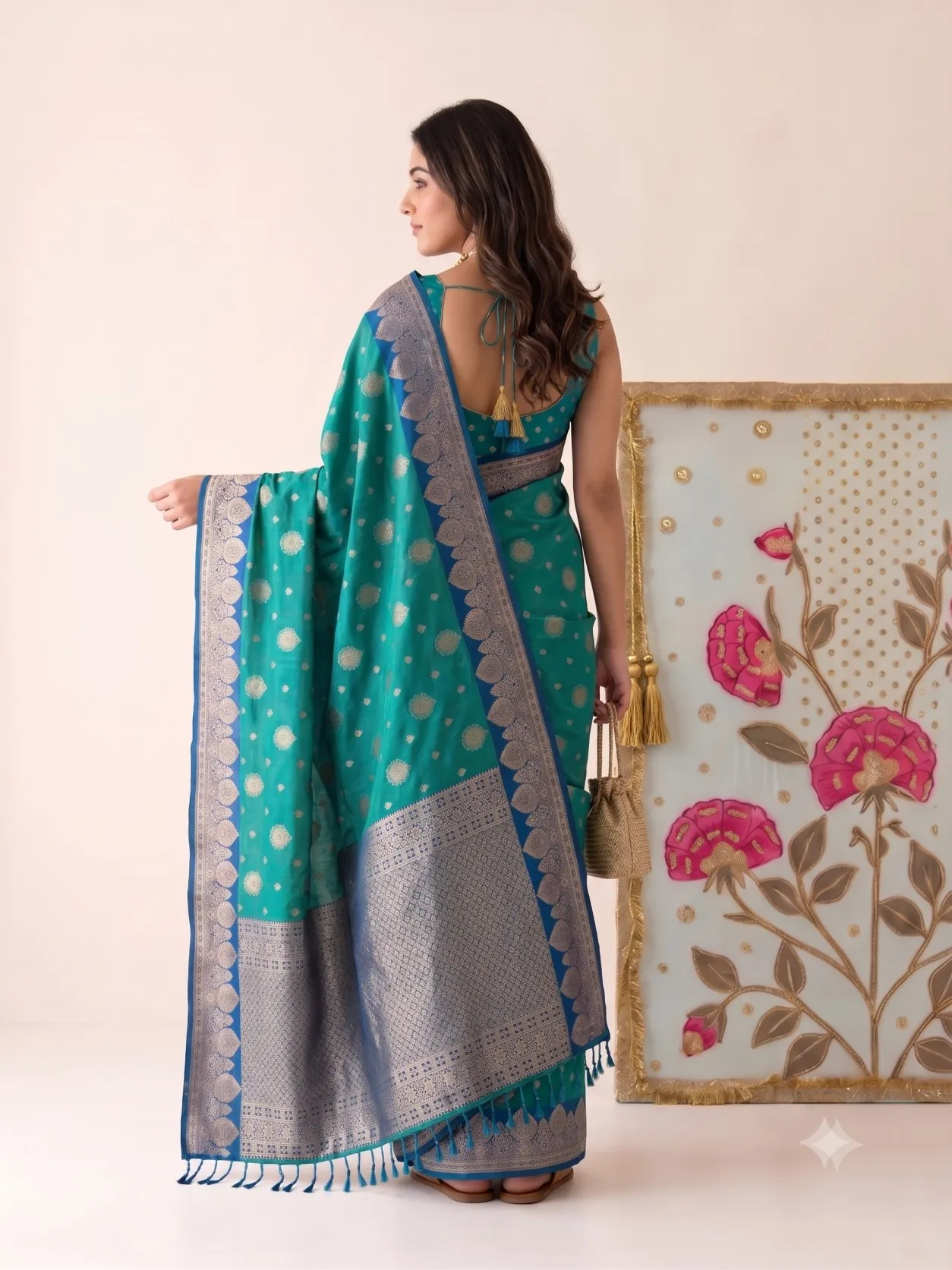 Devanshi Astita Silk Fabric With Traditional Contrast Elegant Border Saree For Woman