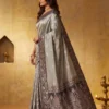 Geetanjali Silk Blend Festive Broad Border Sarees For Woman
