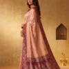 Women's Beautiful Peach Silk Blend Woven Jari Designer Saree