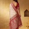 Woman's Silk Majesty with Rich Zari Work Saree | Ivory
