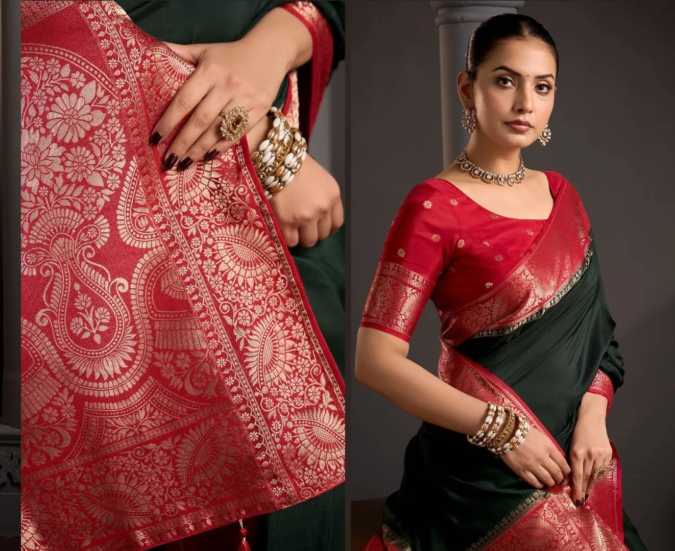 RANGBAGH MANORAMA PREMIUM VISCOSE ELEGANT ZARI BORDER SAREE