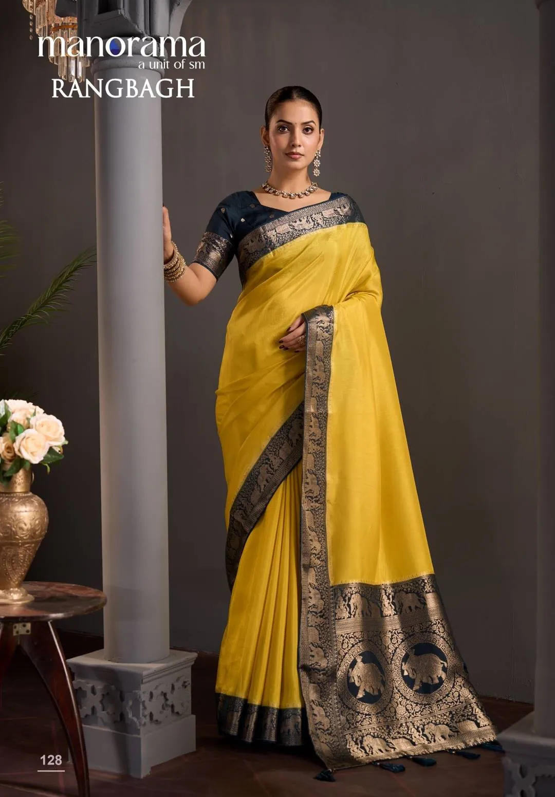 RANGBAGH MANORAMA PREMIUM VISCOSE ELEGANT ZARI BORDER SAREE
