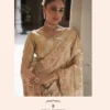 Woman's Premium Golden Kanjivaram Soft Silk Saree with Elegant Beads Work