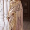 Woman’s Premium Lavender Kanjivaram Soft Silk Saree with Elegant Beads Work