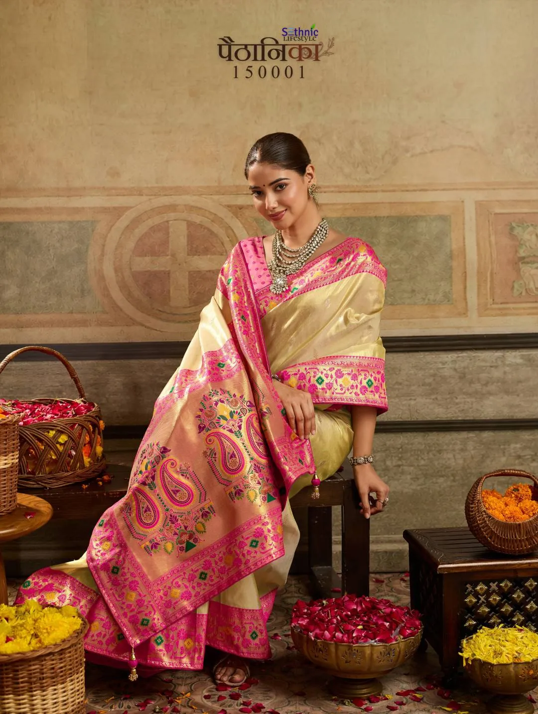 SETHNIC LIFESTYLE - PAITHANIKA Tissue Paithani Silk With Tissue Zari Woven Saree