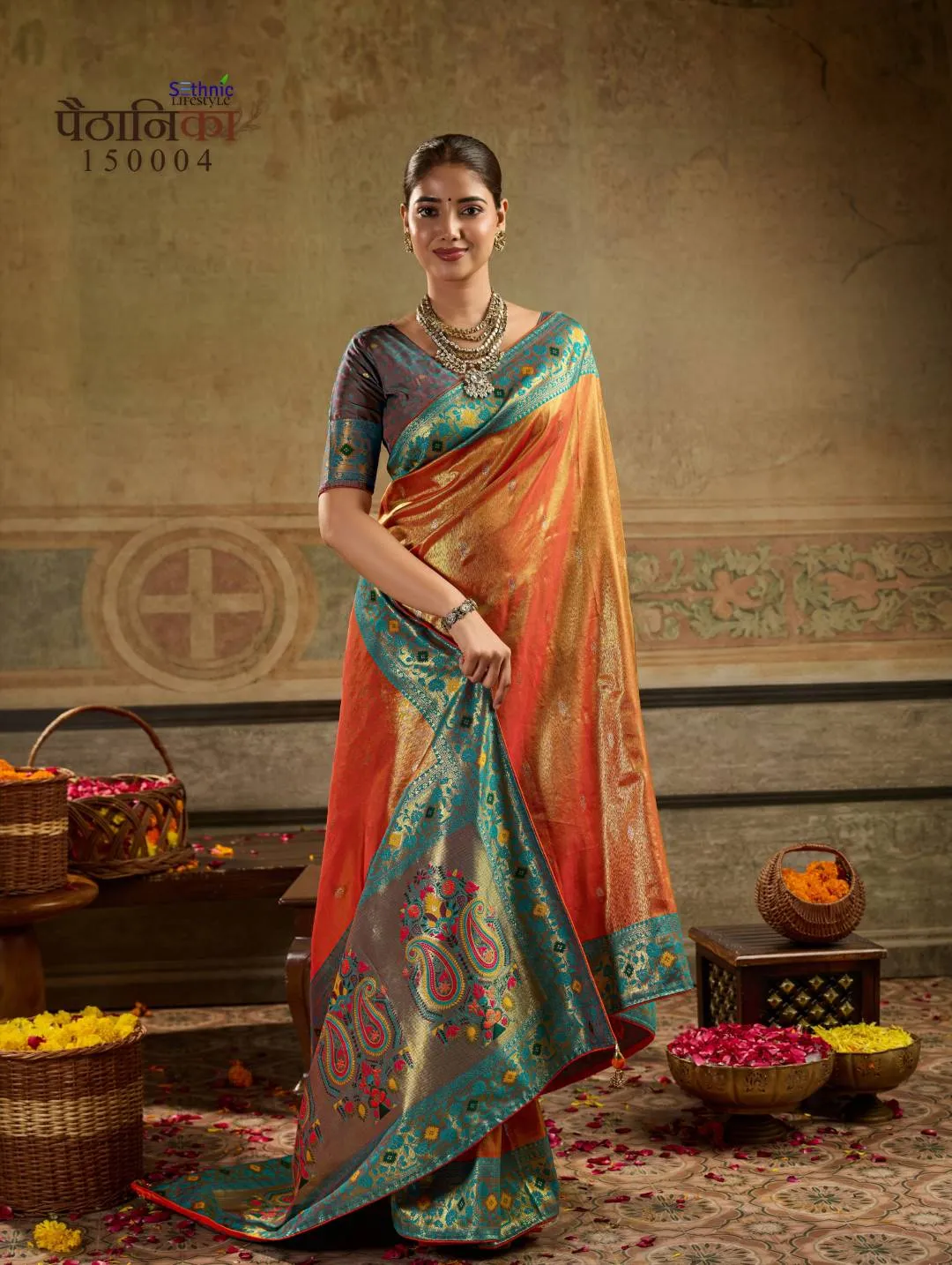 SETHNIC LIFESTYLE – PAITHANIKA Tissue Paithani Silk With Tissue Zari Woven Saree