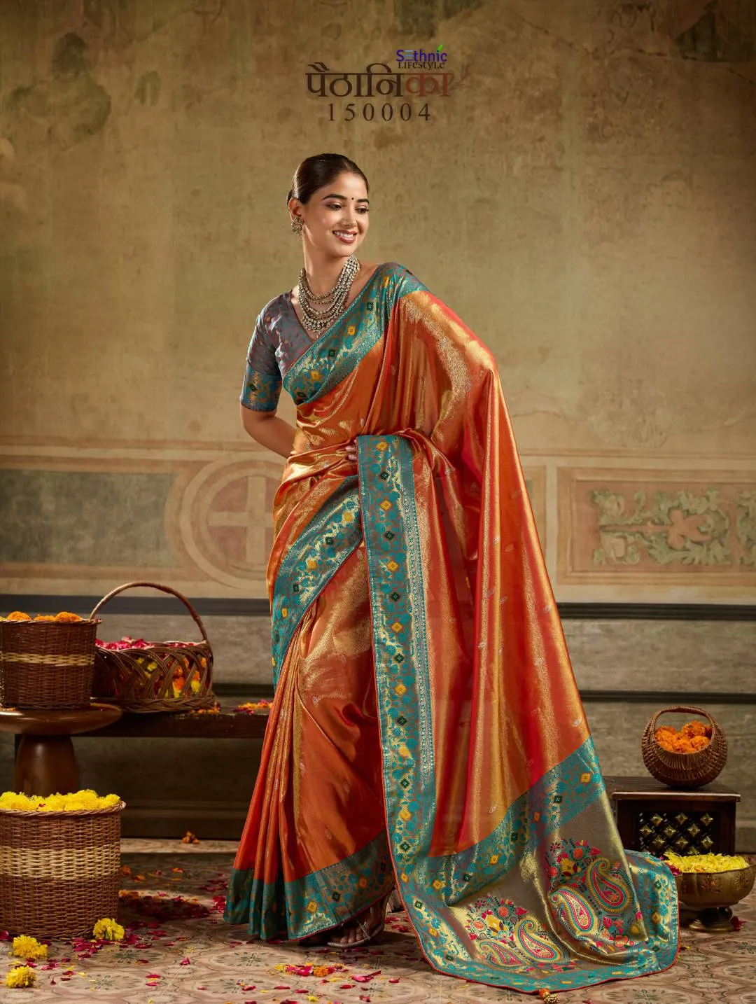 SETHNIC LIFESTYLE – PAITHANIKA Tissue Paithani Silk With Tissue Zari Woven Saree