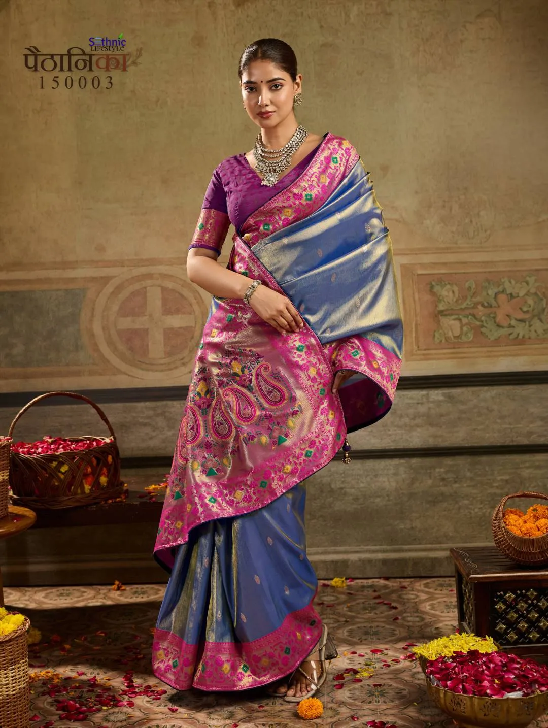 SETHNIC LIFESTYLE – PAITHANIKA Tissue Paithani Silk With Tissue Zari Woven Saree