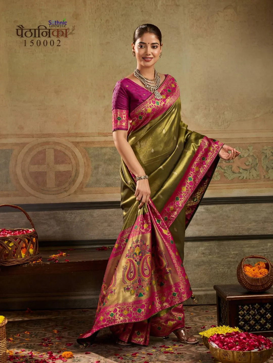 SETHNIC LIFESTYLE – PAITHANIKA Tissue Paithani Silk With Tissue Zari Woven Saree