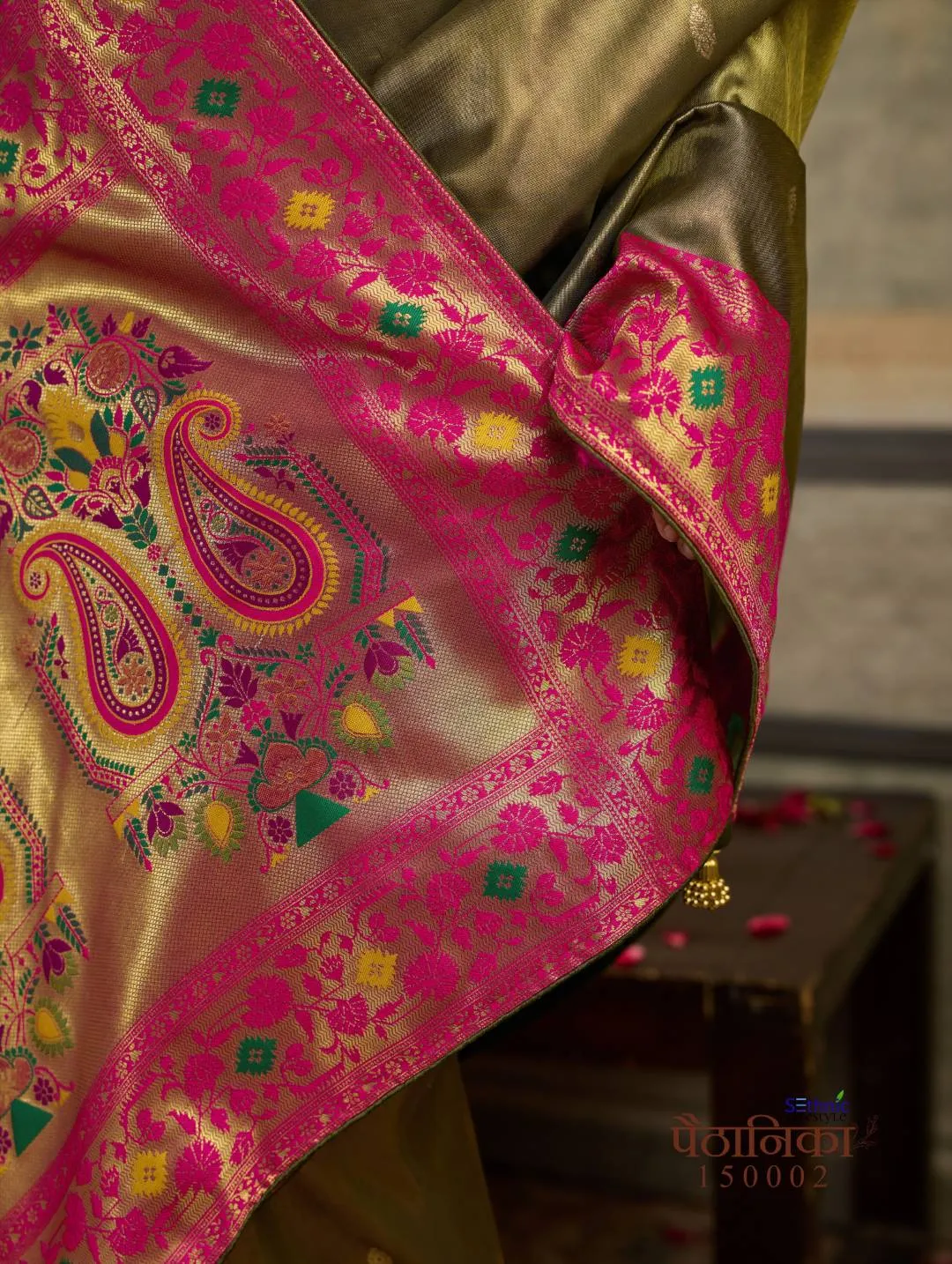 SETHNIC LIFESTYLE – PAITHANIKA Tissue Paithani Silk With Tissue Zari Woven Saree