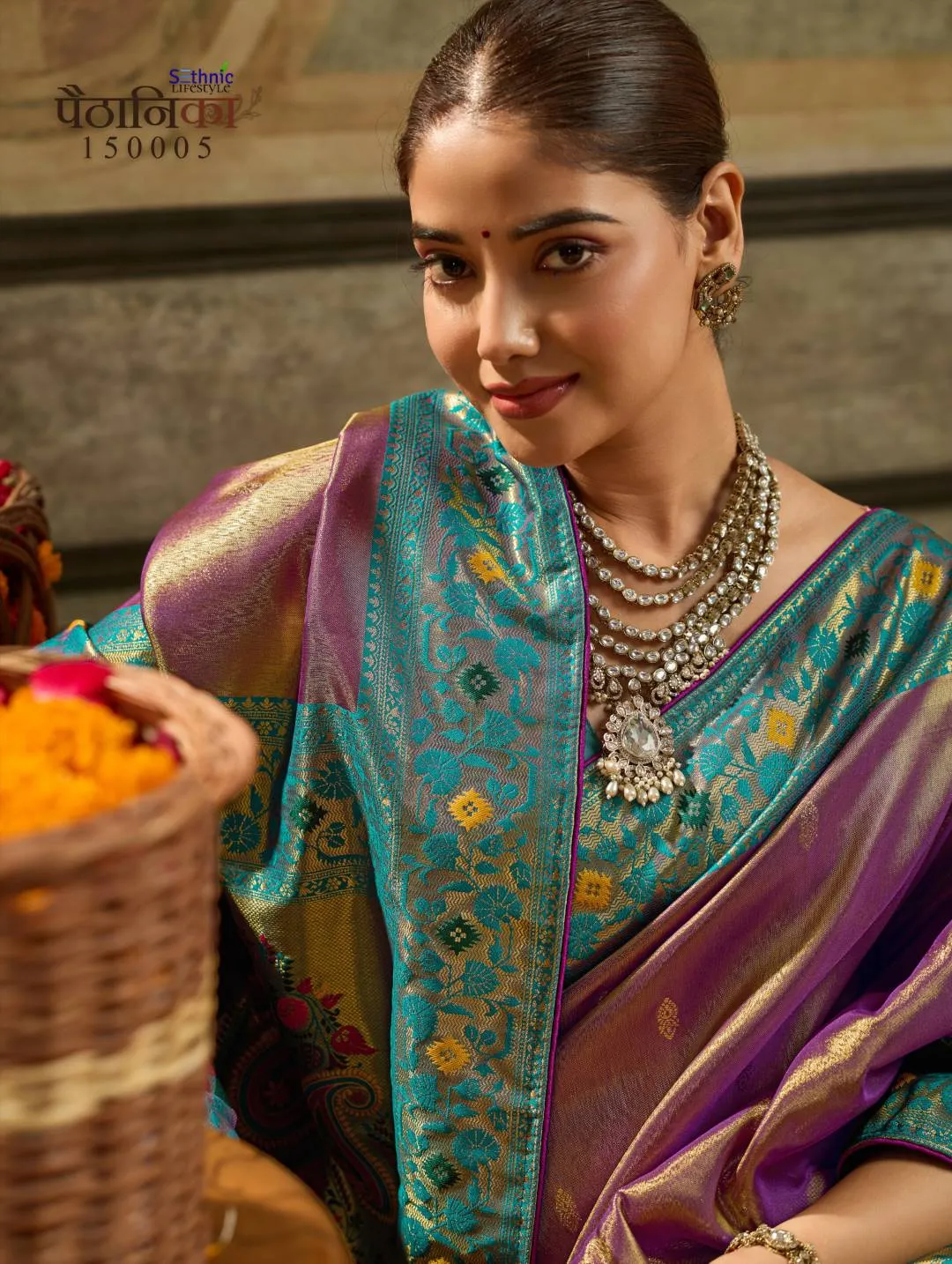SETHNIC LIFESTYLE – PAITHANIKA Tissue Paithani Silk With Tissue Zari Woven Saree