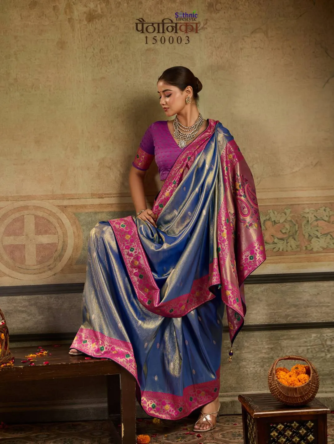 SETHNIC LIFESTYLE – PAITHANIKA Tissue Paithani Silk With Tissue Zari Woven Saree