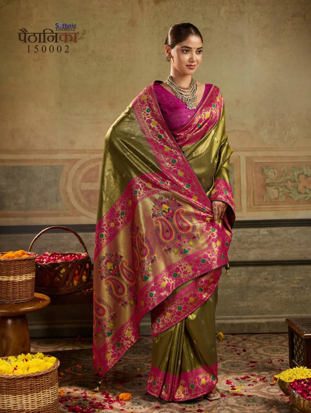 SETHNIC LIFESTYLE – PAITHANIKA Tissue Paithani Silk With Tissue Zari Woven Saree