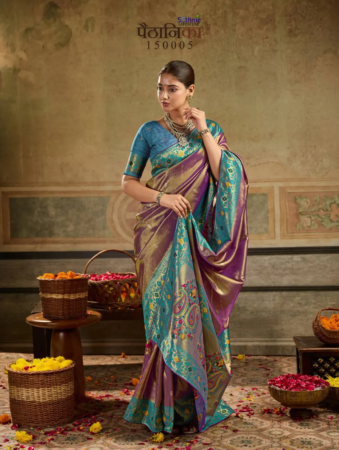 SETHNIC LIFESTYLE – PAITHANIKA Tissue Paithani Silk With Tissue Zari Woven Saree