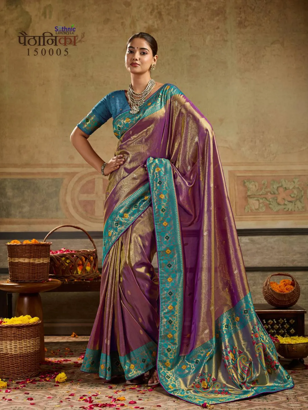 SETHNIC LIFESTYLE – PAITHANIKA Tissue Paithani Silk With Tissue Zari Woven Saree