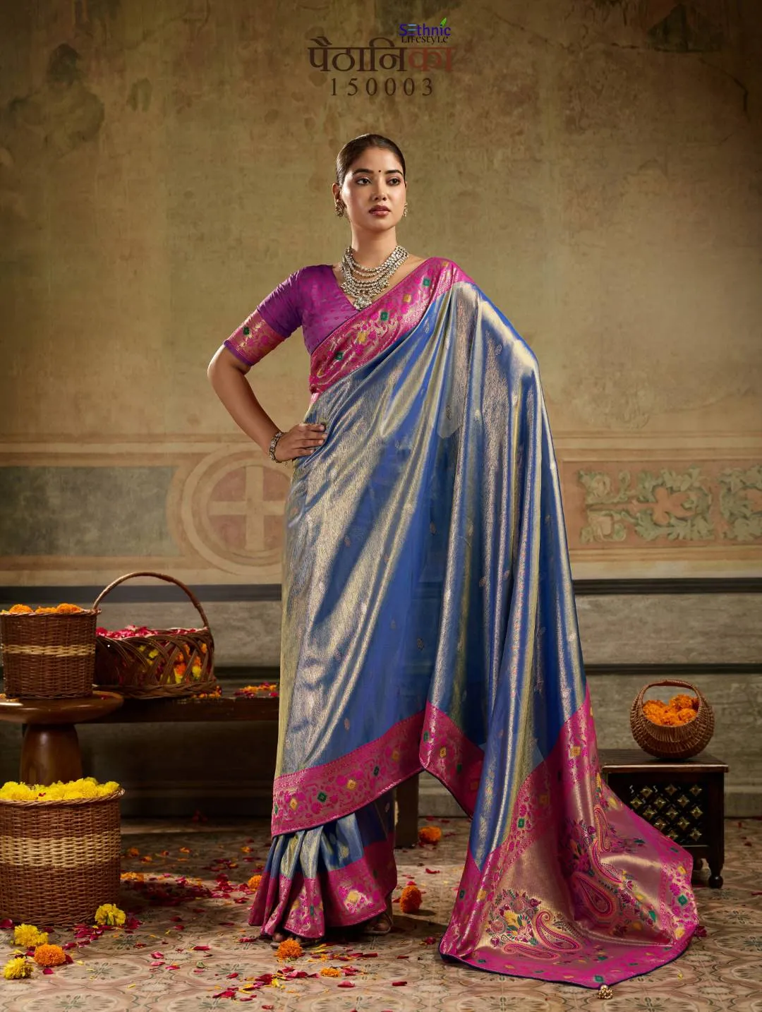 SETHNIC LIFESTYLE – PAITHANIKA Tissue Paithani Silk With Tissue Zari Woven Saree